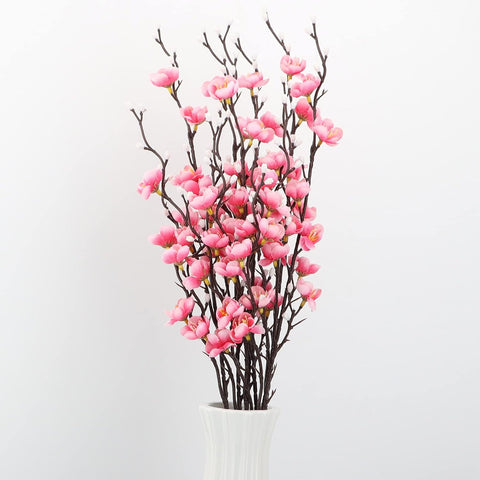 Artificial Pink Plum Blossom 6 Pcs